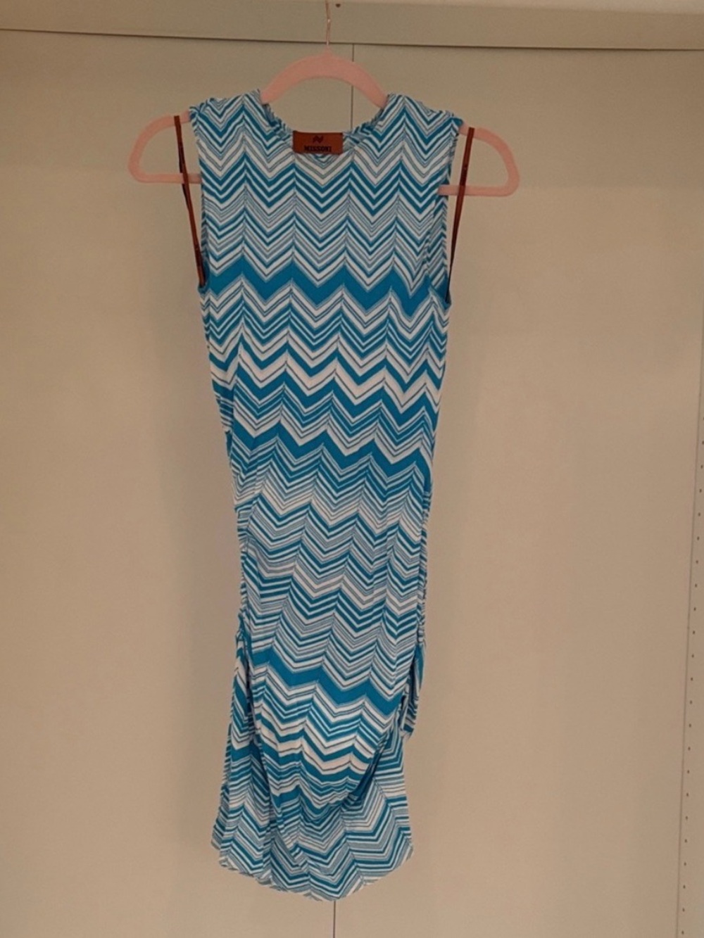 Missoni Teal & White Striped Knit dress - Picture 2 of 7